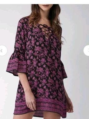 chinese dress ladies Floral Lace Satin Waistband Mini Dress in Lavender Purple  SOUR FIGS